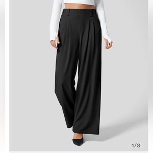 NWT Halara Wide Leg Waffle Fabric Work Pants - Medium